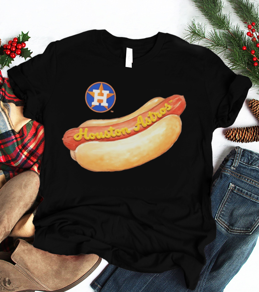 Houston Astros Hot Dog MLB 2026 Season Fan T-Shirt