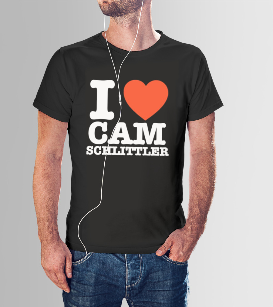 I Love Cam Schlittler Red Heart T-Shirt
