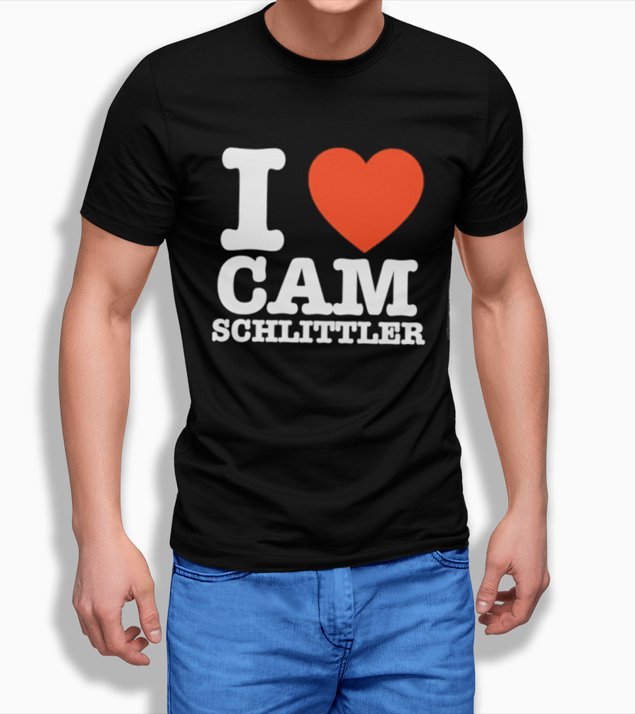 I Love Cam Schlittler Red Heart T-Shirt