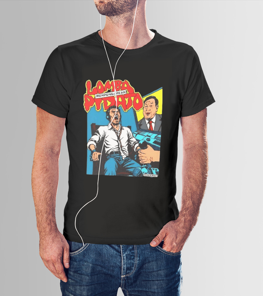 Lomba Pidato Mendengarkan Nobody Is Paying Us We All Hate Government For Free 2 Sided Comic T-Shirt