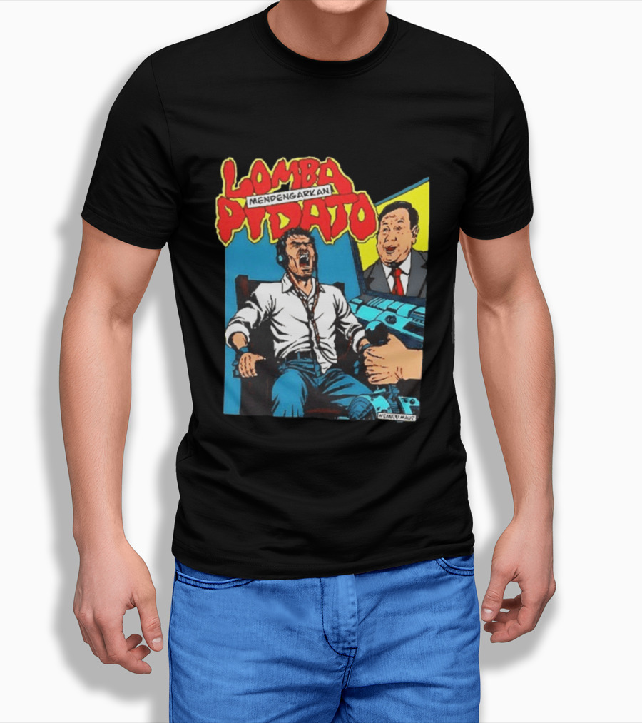 Lomba Pidato Mendengarkan Nobody Is Paying Us We All Hate Government For Free 2 Sided Comic T-Shirt