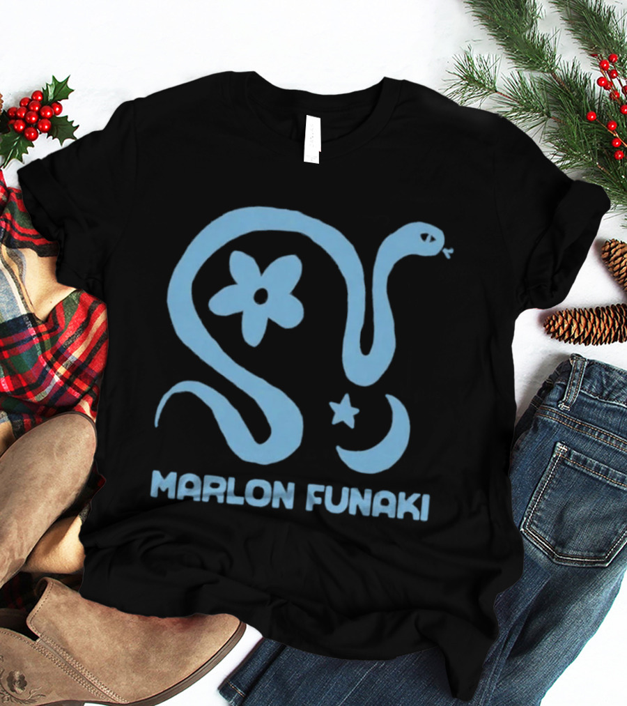 Marlon Funaki Snake Flower Star Moon T-Shirt