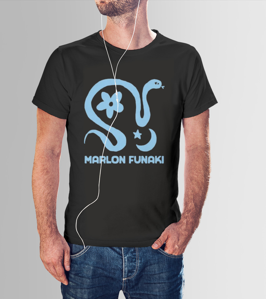 Marlon Funaki Snake Flower Star Moon T-Shirt