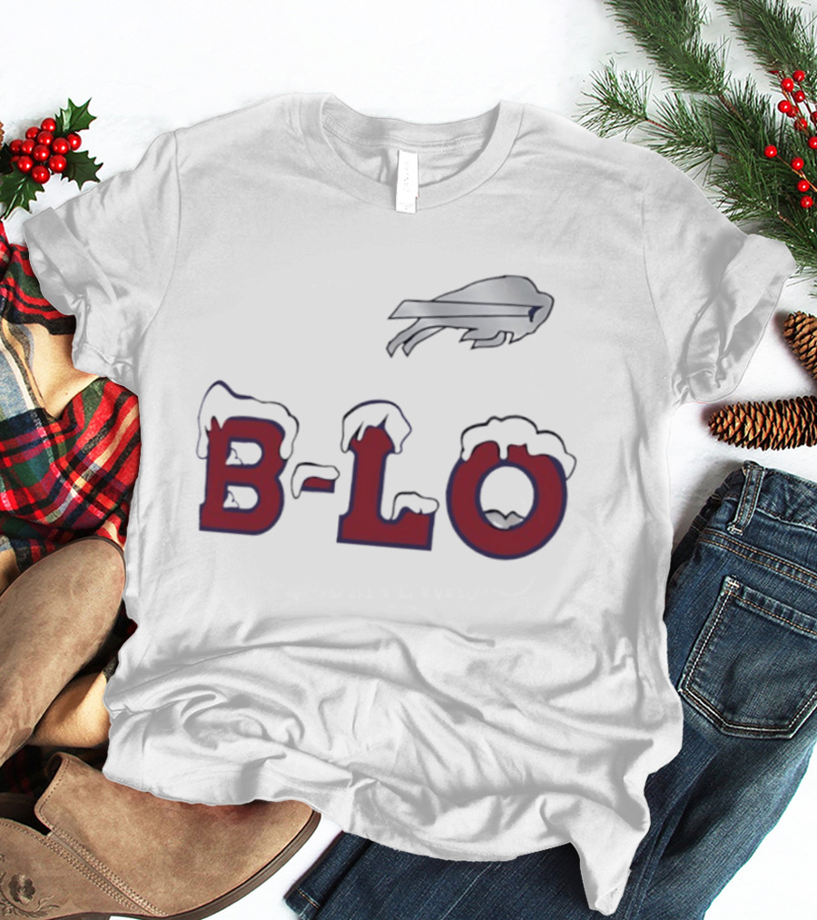 B LO Buffalo Bills Snowy Logo NFL Team T-Shirt