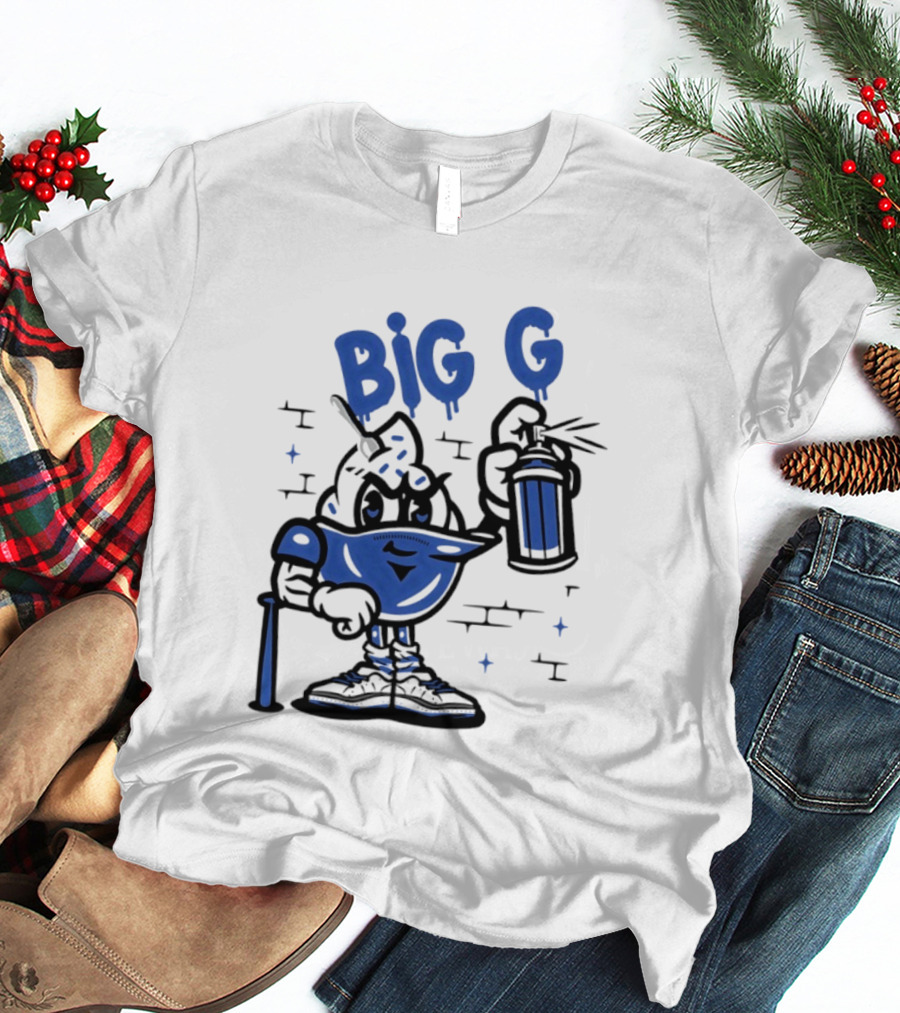 Big G New York Yankees Graffiti Street Art Character Spray Can T-Shirt