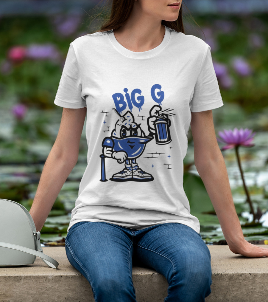 Big G New York Yankees Graffiti Street Art Character Spray Can T-Shirt