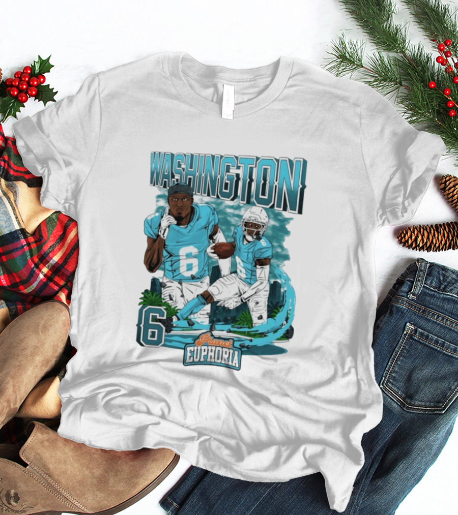 Miami Dolphins Football Washington 6 Player Planet Euphoria T-Shirt