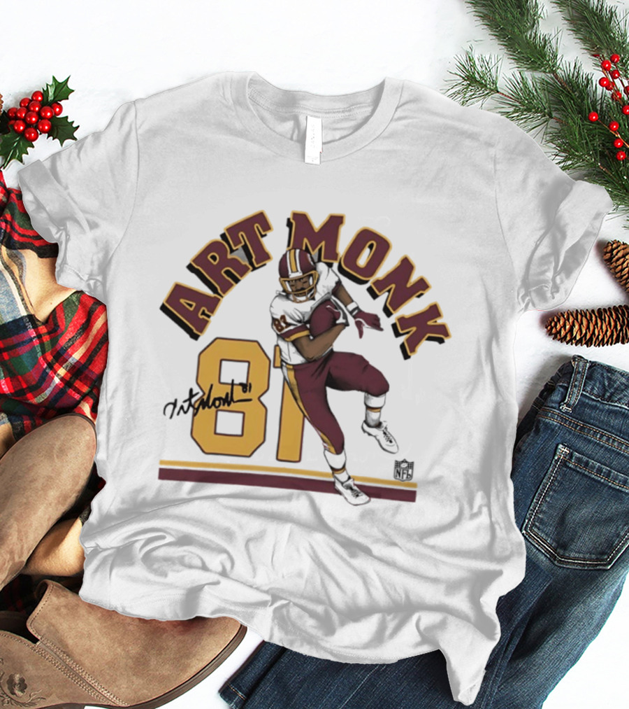 Art Monk 81 Washington Commanders Player Autograph T-Shirt