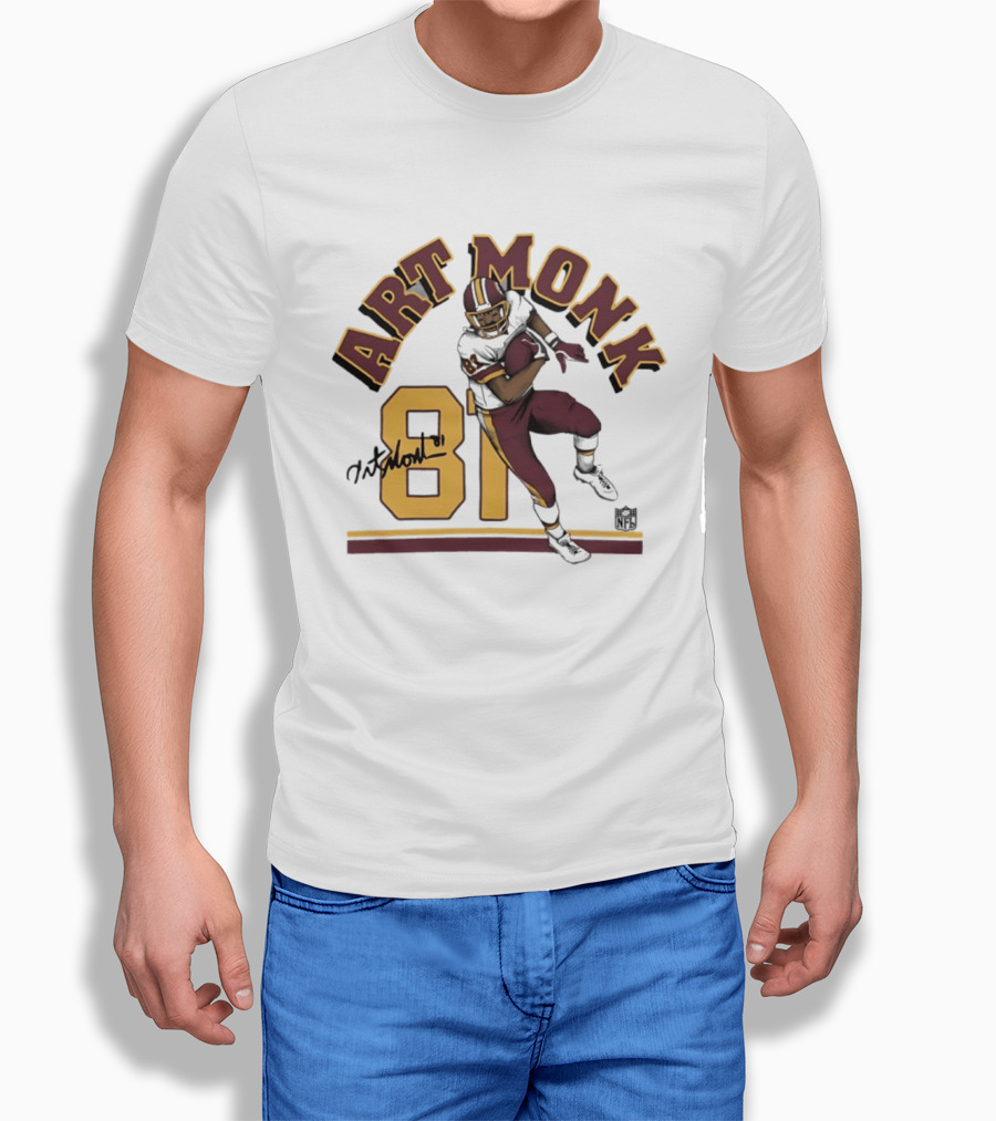 Art Monk 81 Washington Commanders Player Autograph T-Shirt