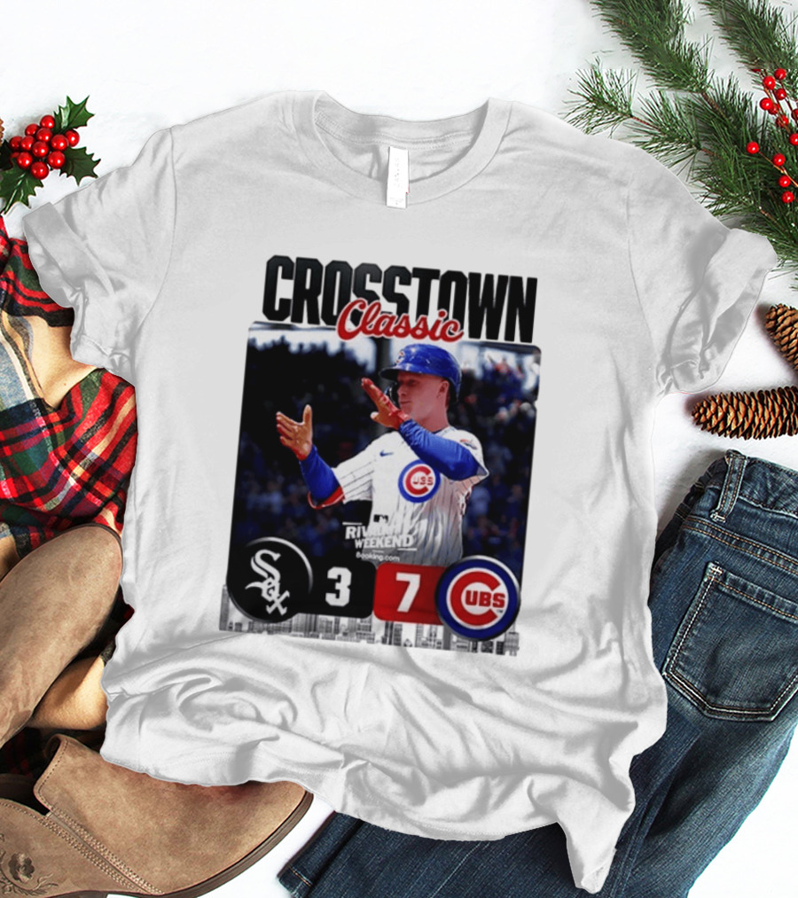 Crosstown Classic Cubs Victory Over White Sox 7 3 Pete Crow Armstrong MLB Rival Weekend T-Shirt
