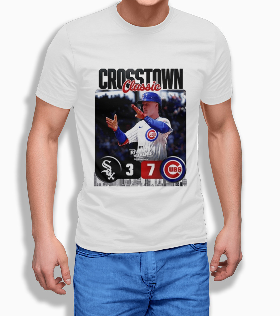 Crosstown Classic Cubs Victory Over White Sox 7 3 Pete Crow Armstrong MLB Rival Weekend T-Shirt