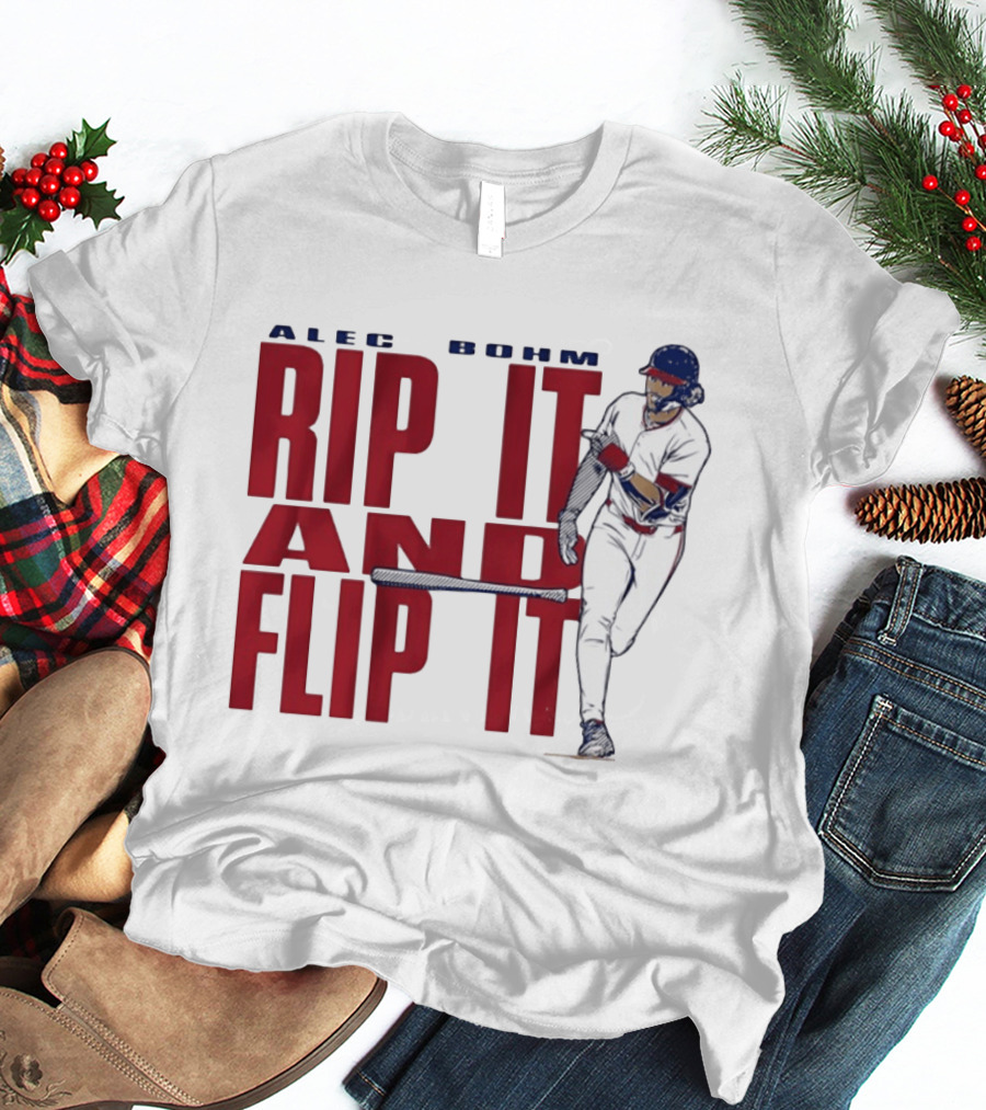 Philadelphia Phillies Alec Bohm Rip It And Flip It Baseball Player T-Shirt