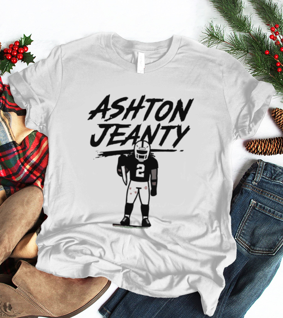 Raiders Ashton Jeanty Number 2 Horror Halloween Football T-Shirt