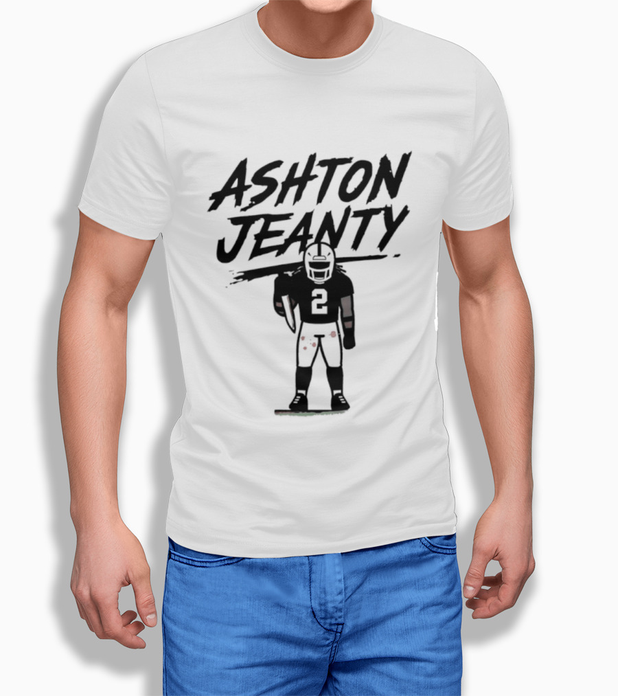 Raiders Ashton Jeanty Number 2 Horror Halloween Football T-Shirt