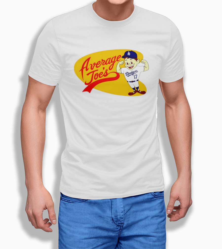 Average Joe's Dodgers No 17 LA Cartoon T-Shirt