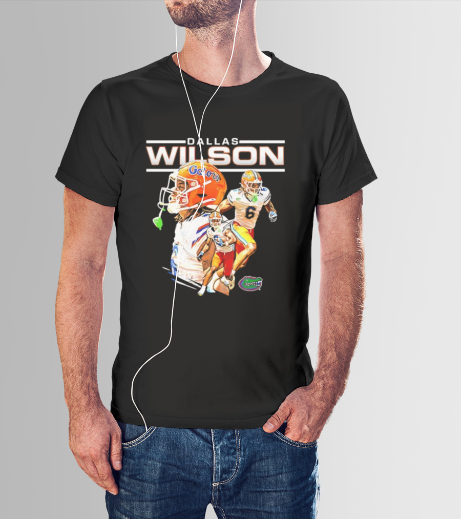 Dallas Wilson 6 Gators University Of Florida Football Player NCAA T-Shirt