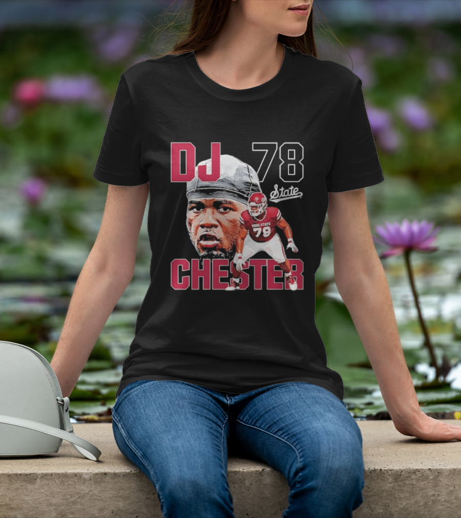 DJ Chester 78 Mississippi State NCAA Football Player T-Shirt