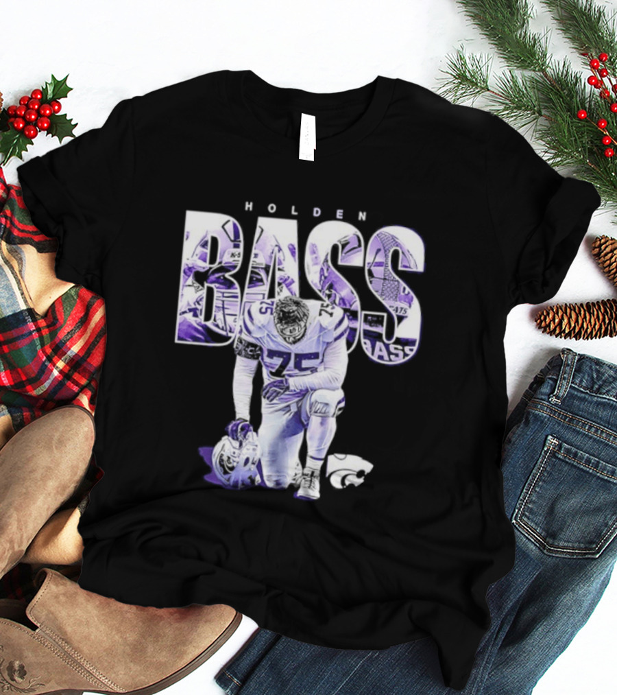 Holden Bass 75 Kansas State NCAA Football Stamped Show Respect T-Shirt