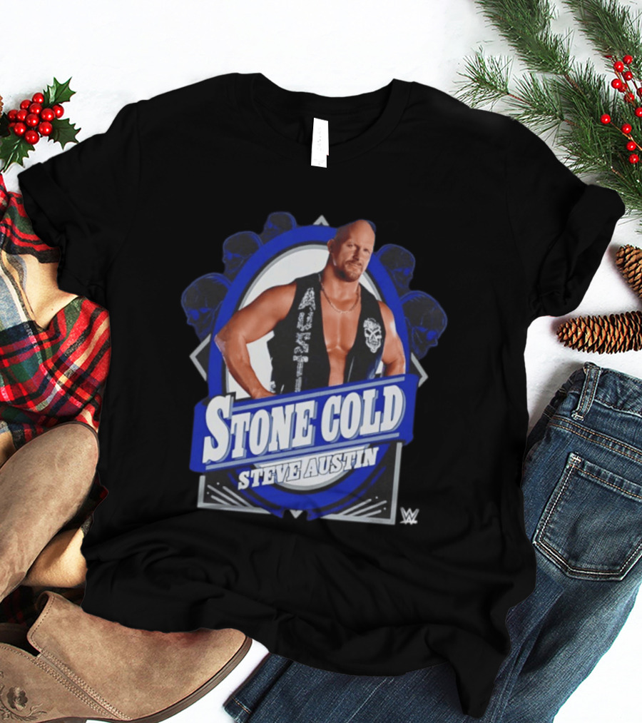 Stone Cold Steve Austin WWE 2026 Iconic Vest Skull T-Shirt
