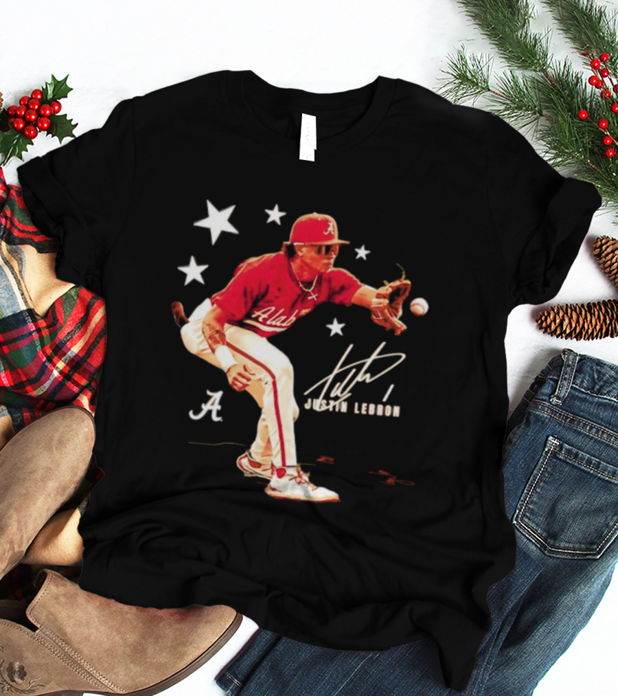 Alabama Crimson Tide NCAA Baseball Justin Lebron Signature T-Shirt