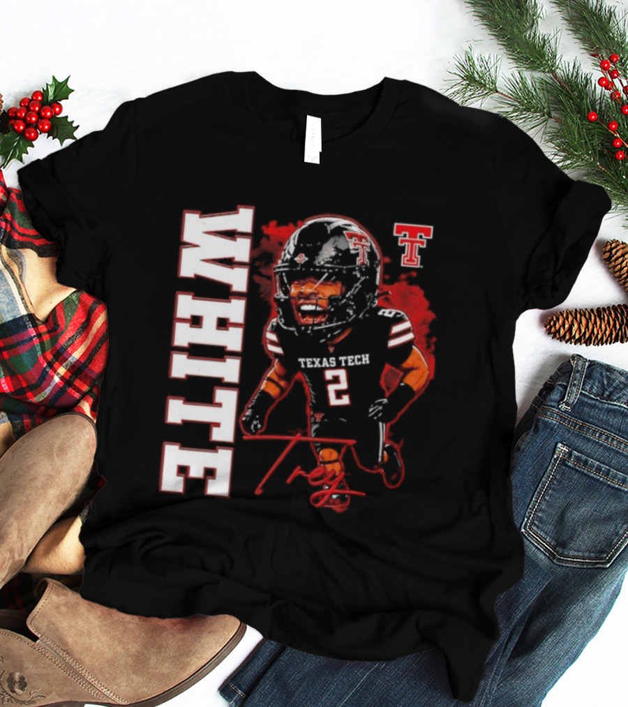 Texas Tech Red Raiders Trey White 2 NCAA Football Caricature T-Shirt