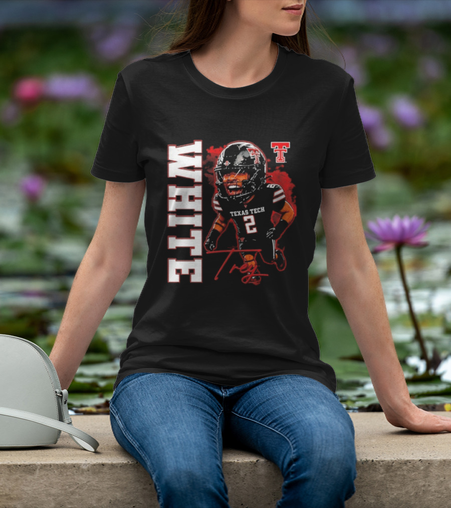 Texas Tech Red Raiders Trey White 2 NCAA Football Caricature T-Shirt