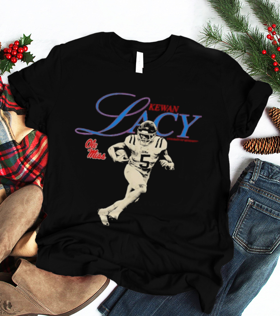 Kewan Lacy 5 Ole Miss Rebels NCAA Football Player T-Shirt