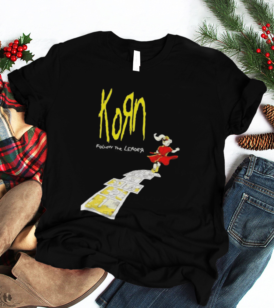 Korn Follow The Leader Nu Metal Band Hopscotch Cover T-Shirt