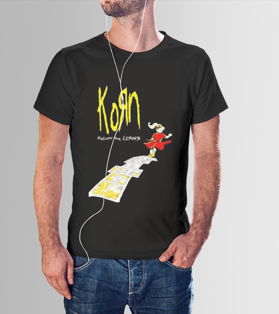 Korn Follow The Leader Nu Metal Band Hopscotch Cover T-Shirt