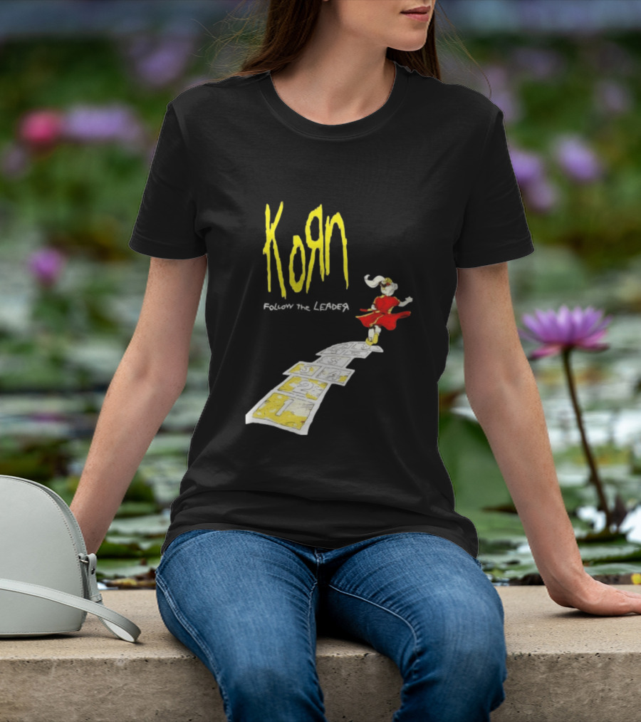 Korn Follow The Leader Nu Metal Band Hopscotch Cover T-Shirt