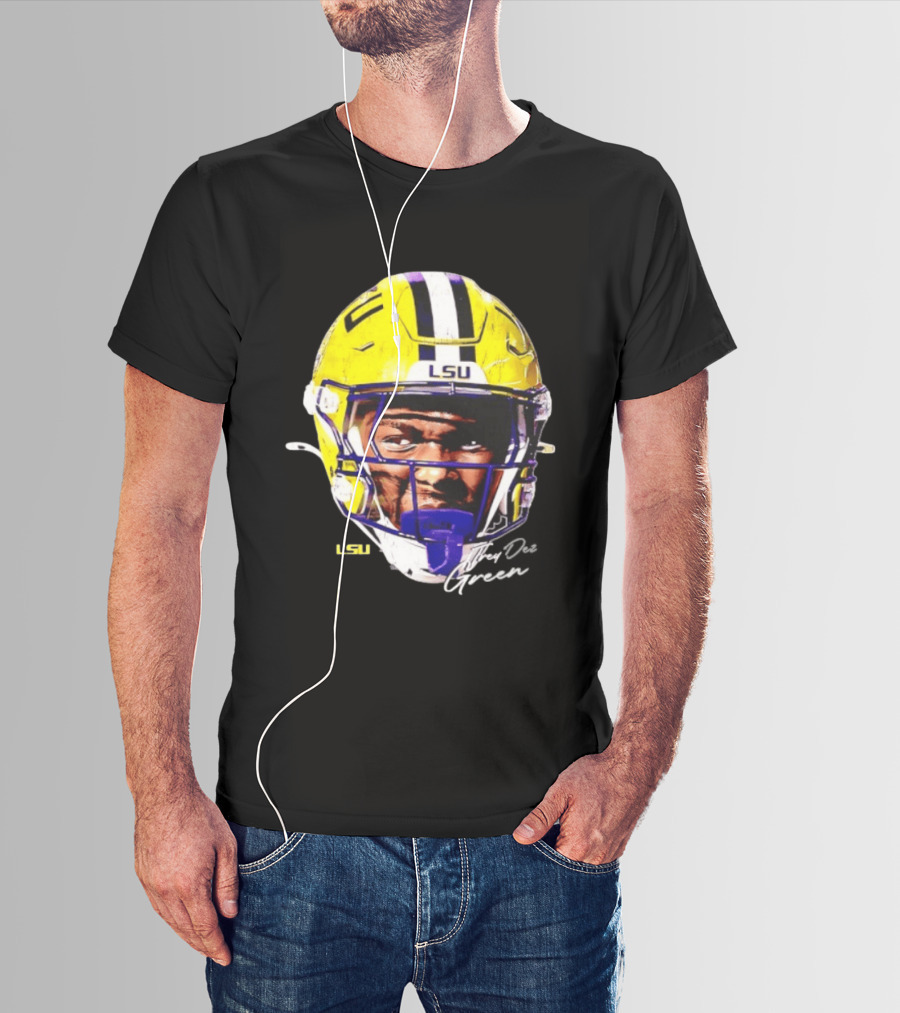Trey'Dez Green LSU Tigers Football Helmet NCAA Sports T-Shirt
