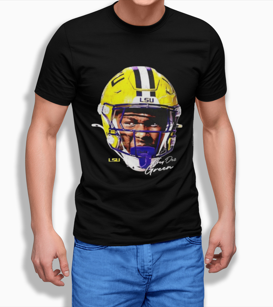 Trey'Dez Green LSU Tigers Football Helmet NCAA Sports T-Shirt