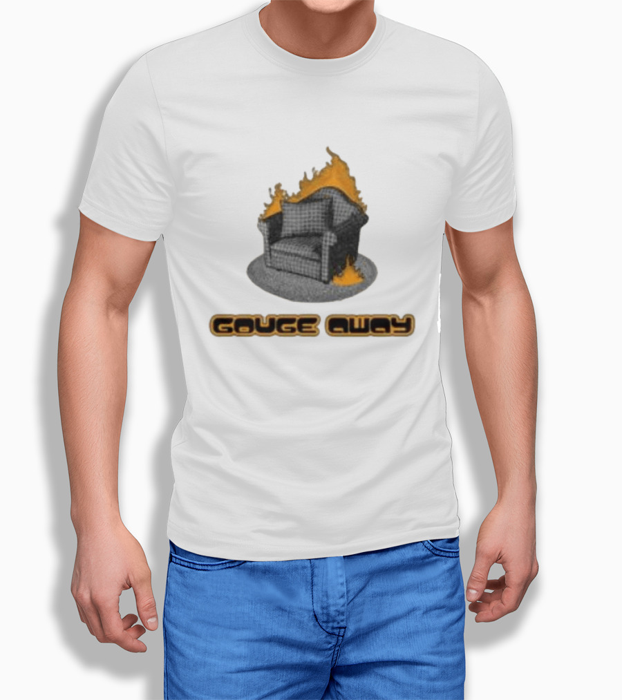 Pillowhead Shop Gouge Away Chair On Fire Ringer T-Shirt