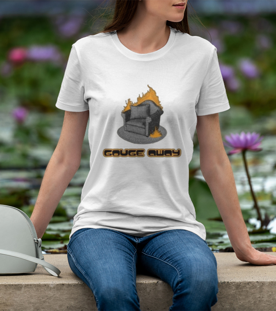 Pillowhead Shop Gouge Away Chair On Fire Ringer T-Shirt