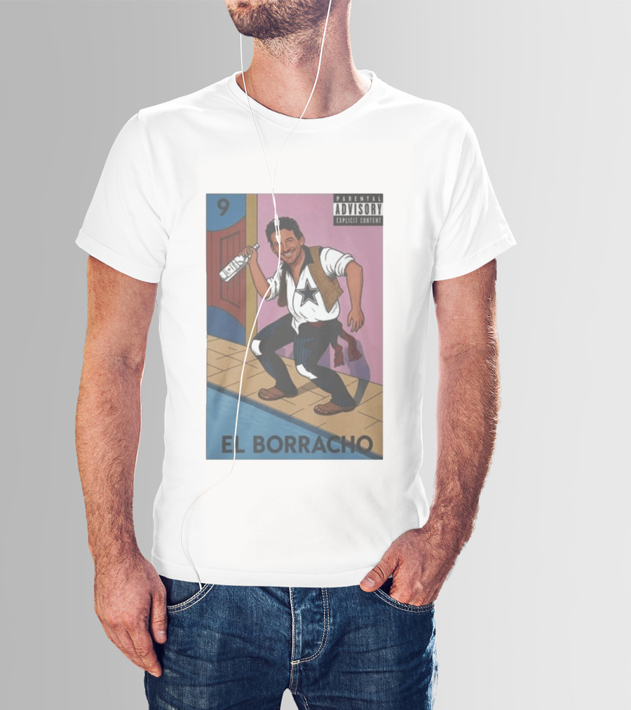 Tony Romo El Borracho Parental Explicit Content 9 Dallas Football Star T-Shirt