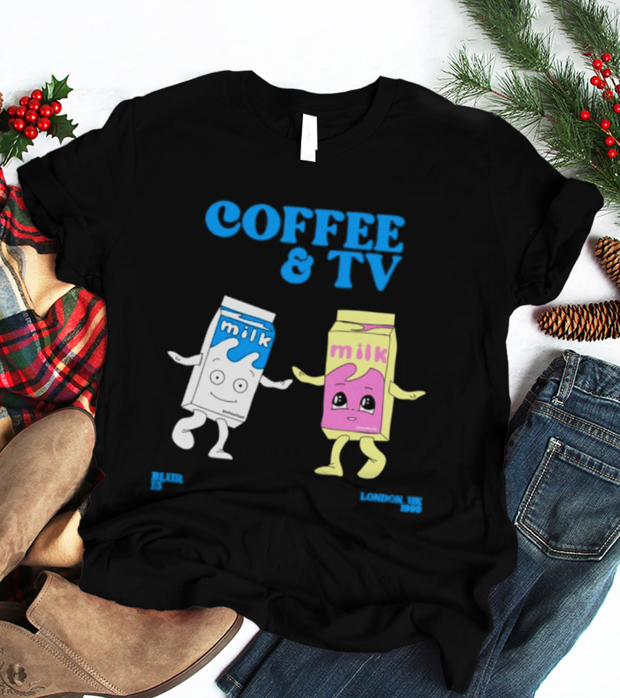 Blur Coffee & TV Milk Cartons 13 London UK 1999 Britpop T-Shirt