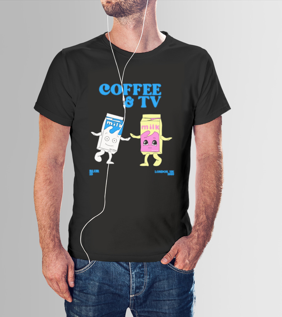 Blur Coffee & TV Milk Cartons 13 London UK 1999 Britpop T-Shirt