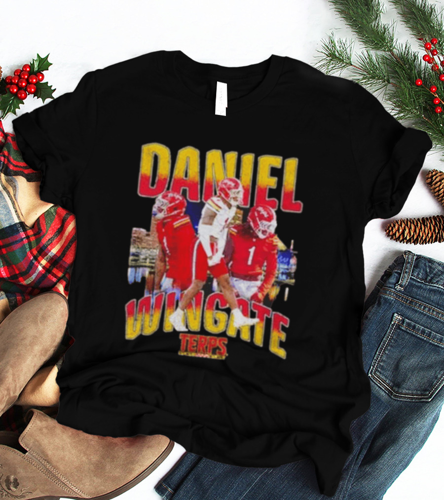 Daniel Wingate Terps No 1 Maryland Football Collage T-Shirt