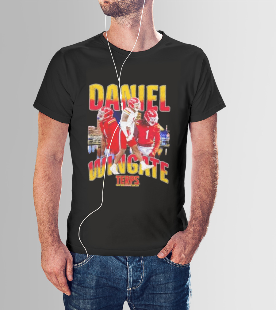 Daniel Wingate Terps No 1 Maryland Football Collage T-Shirt