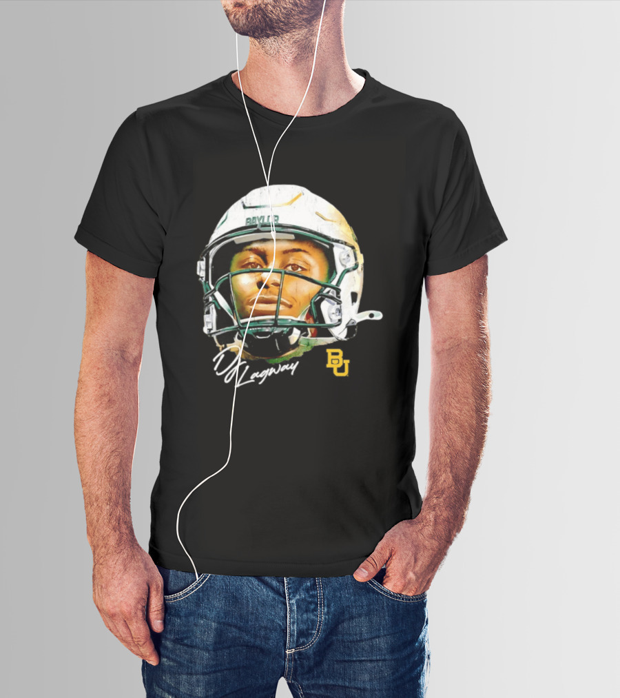 DJ Lagway Baylor Bears NCAA Football Caricature Baylor Helmet T-Shirt