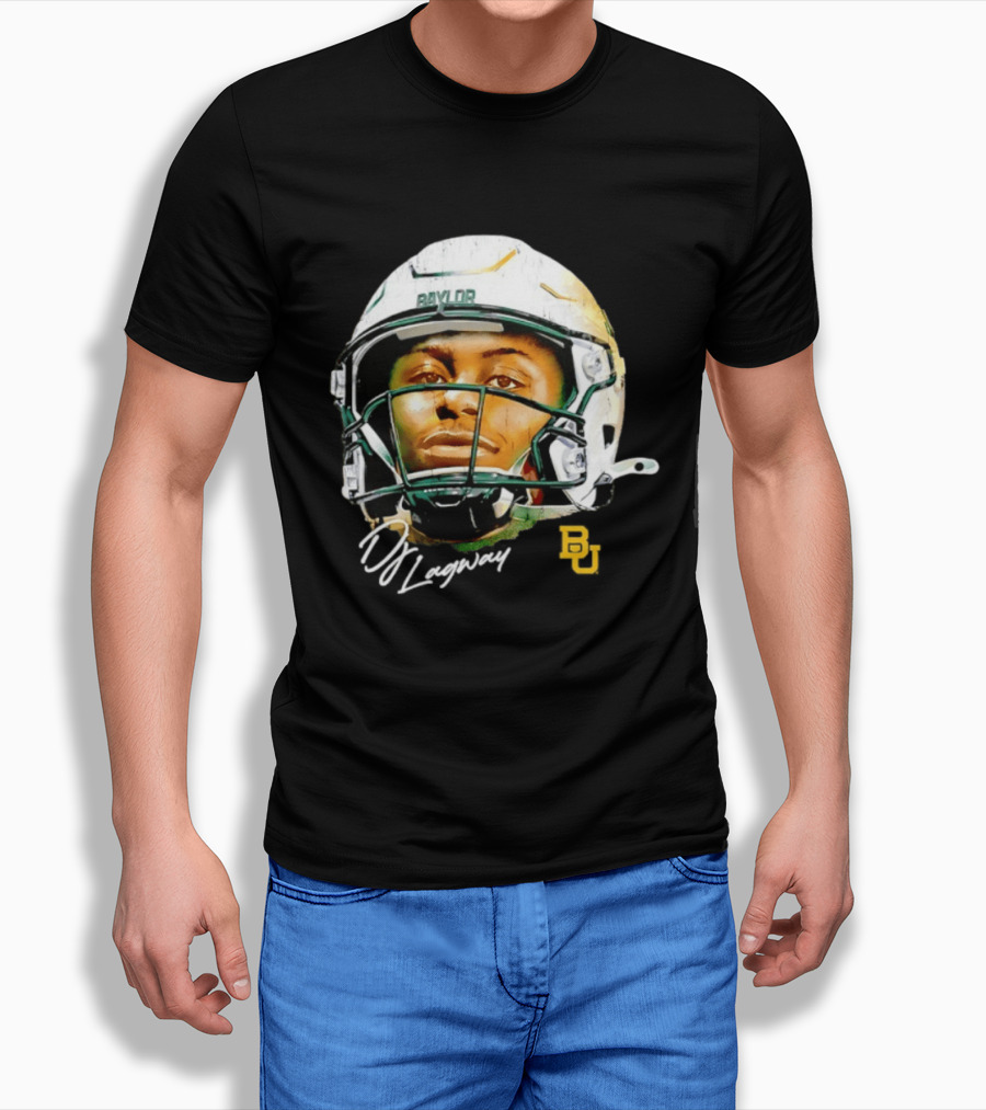 DJ Lagway Baylor Bears NCAA Football Caricature Baylor Helmet T-Shirt