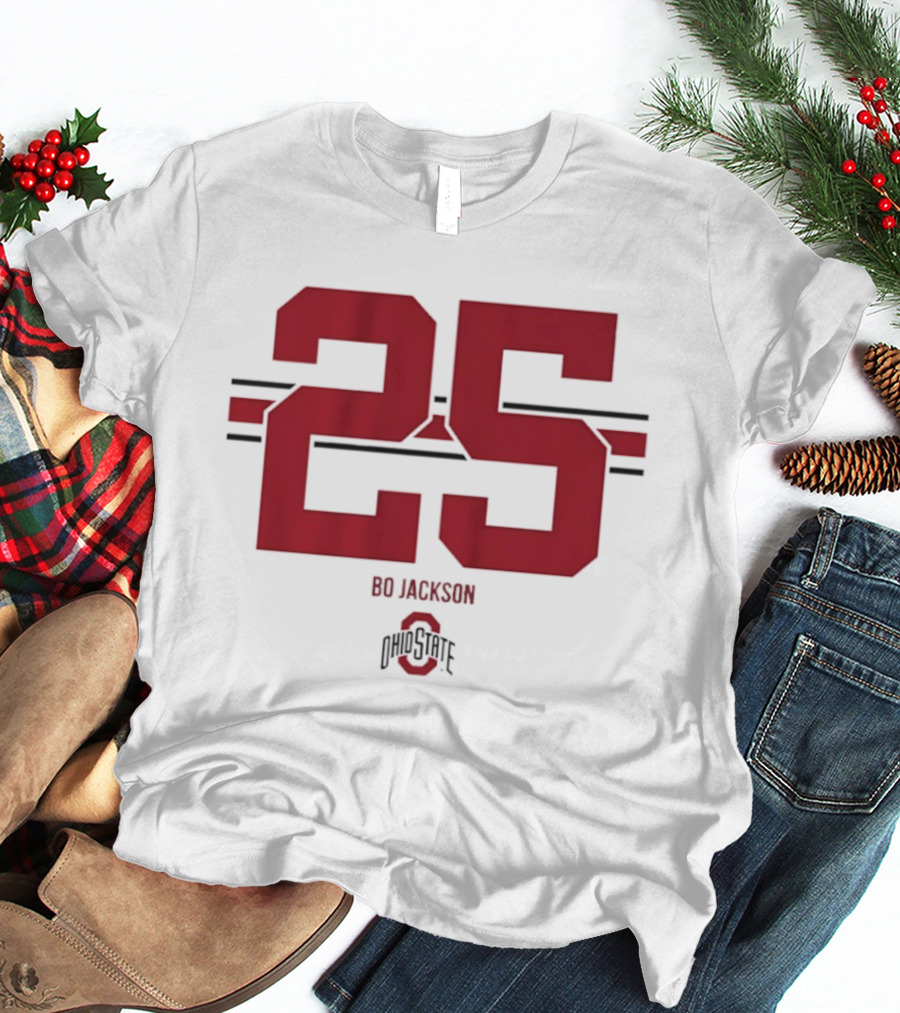 Bo Jackson 25 Ohio State Buckeyes NCAA Football T-Shirt