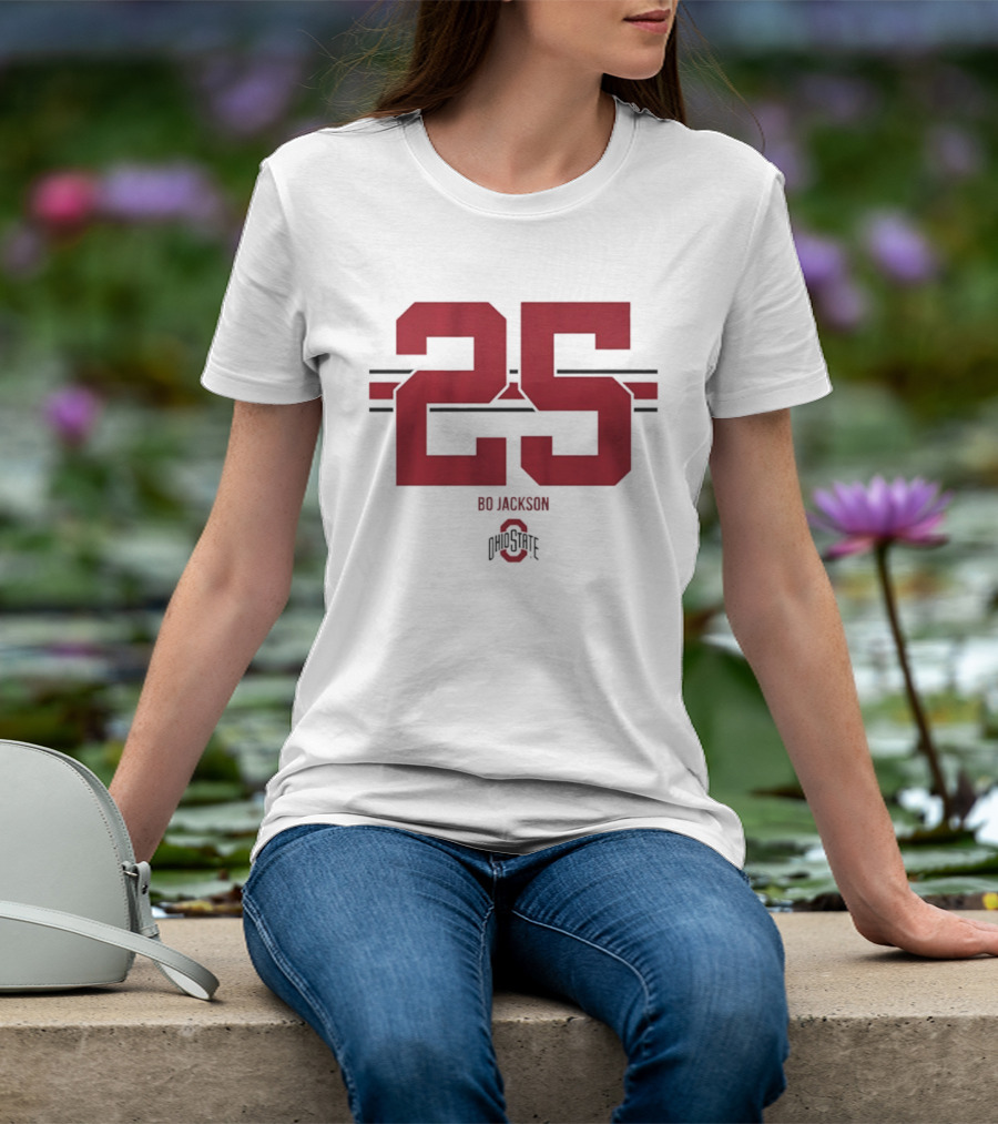 Bo Jackson 25 Ohio State Buckeyes NCAA Football T-Shirt