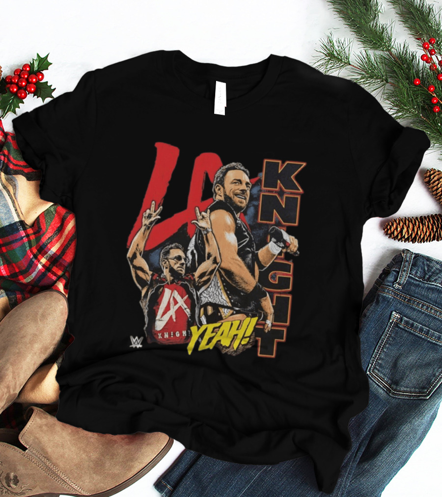 LA Knight WWE Yeah Vertical Name 2026 T-Shirt
