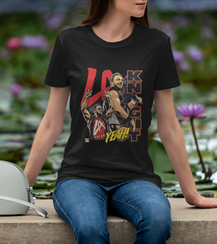 LA Knight WWE Yeah Vertical Name 2026 T-Shirt