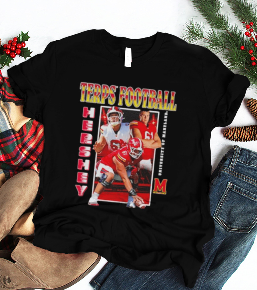 Terps Football Hershey University Of Maryland No 61 T-Shirt