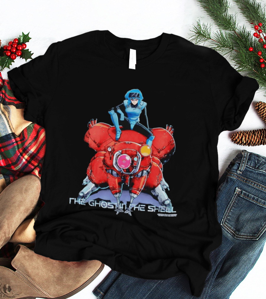 Motoko Kusanagi On Tachikoma The Ghost In The Shell Anime T-Shirt