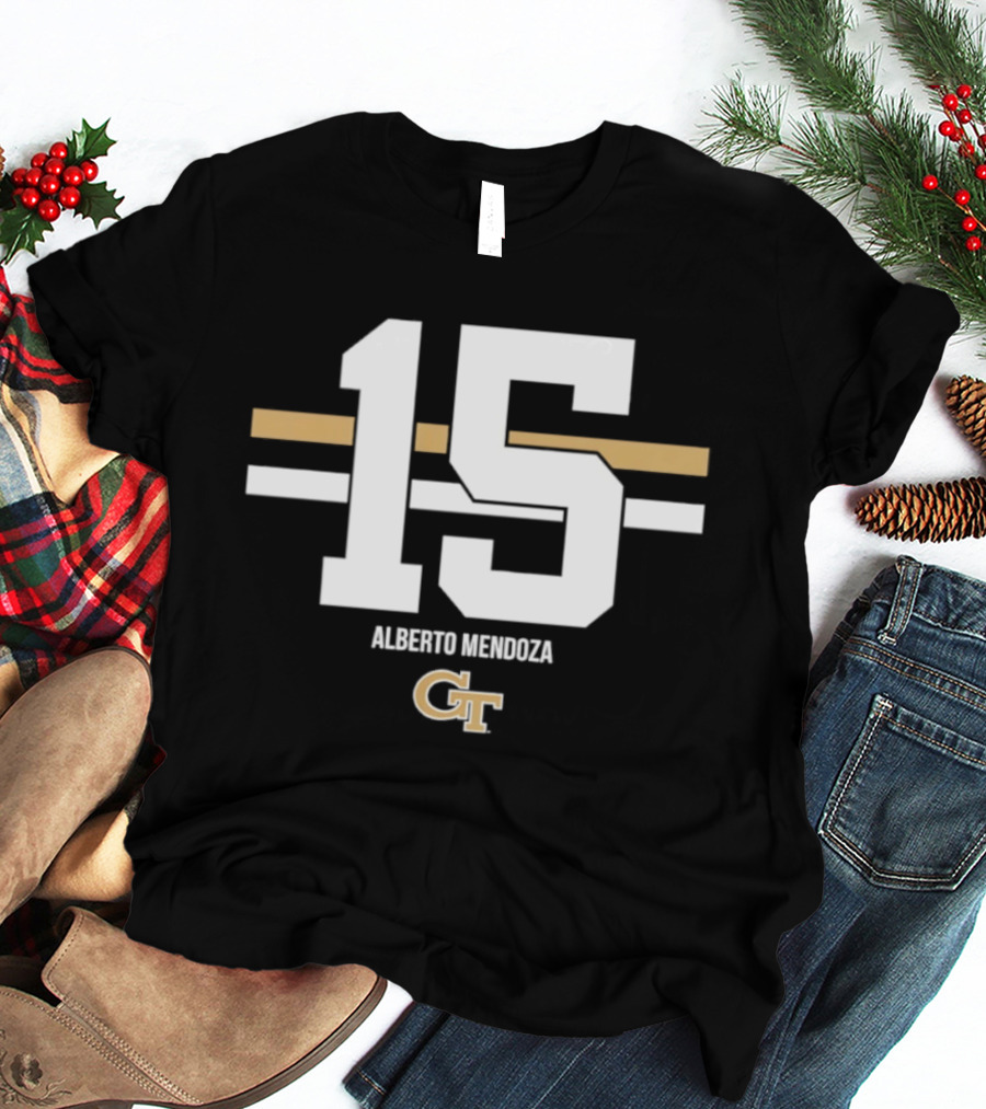 Alberto Mendoza 15 Georgia Tech NCAA GT Football T-Shirt