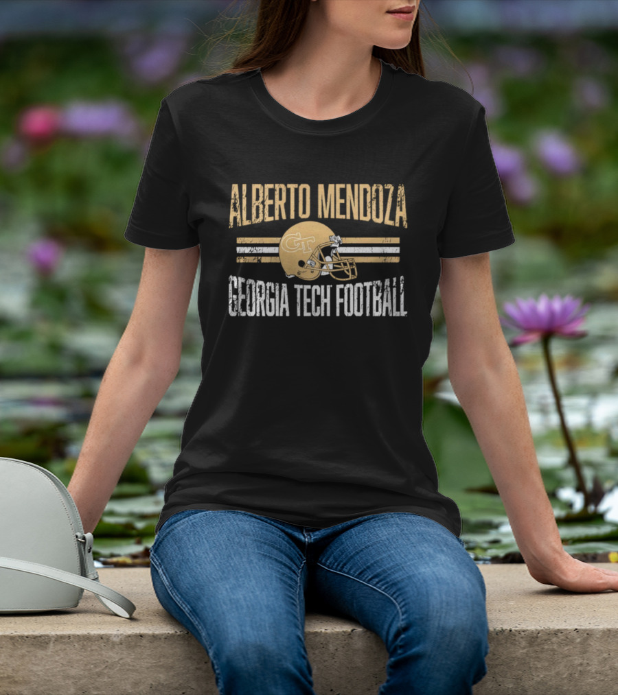 Alberto Mendoza Georgia Tech Football Helmet Hero CT T-Shirt