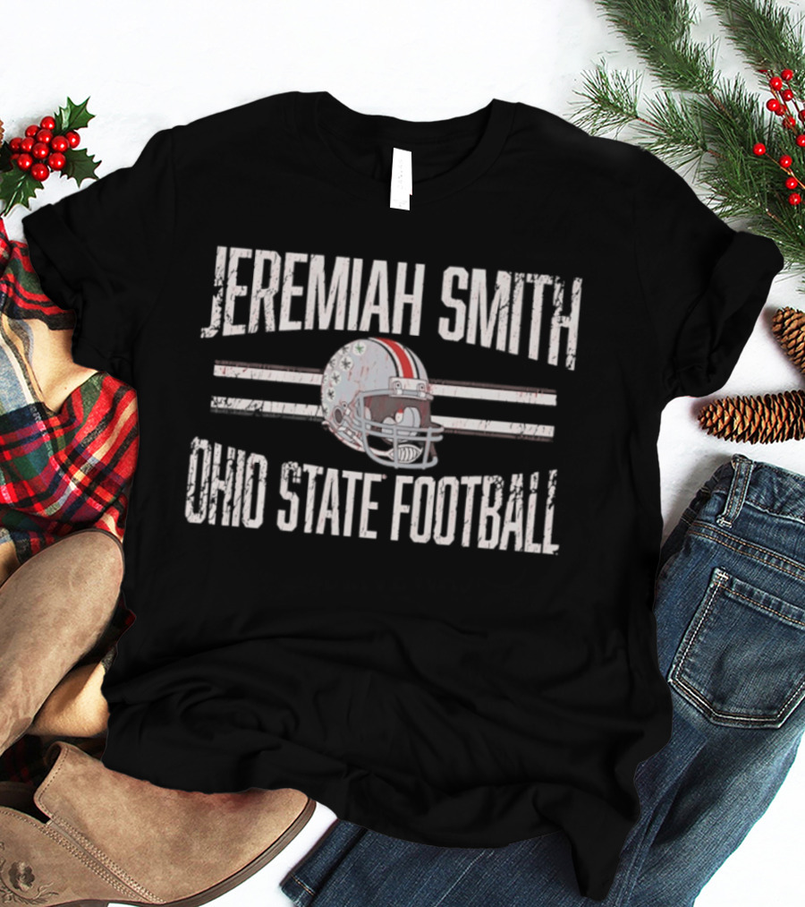 Jeremiah Smith Ohio State Football Helmet Hero NCAA Buckeyes T-Shirt